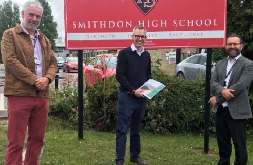 james on a visit to Smithdon Sxchool