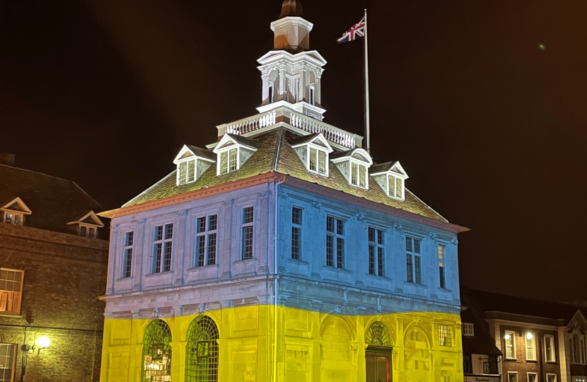 Custom House lit up