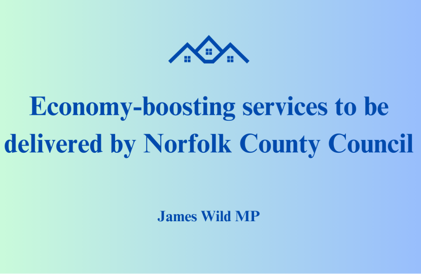 Economy-boosting services to be delivered by Norfolk County Council 