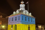 Custom House lit up