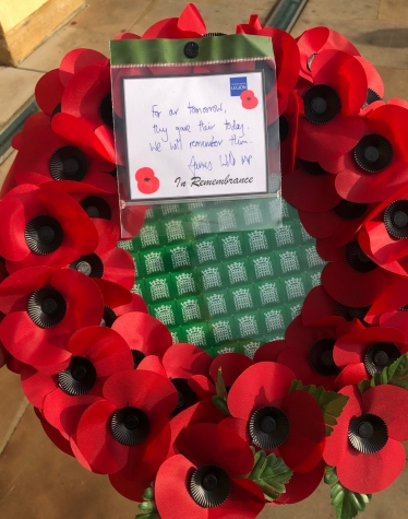 James Wild MP wreath