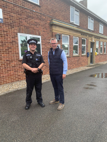 James Wild MP goes on patrol in Hunstanton 