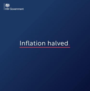 Inflation halved 